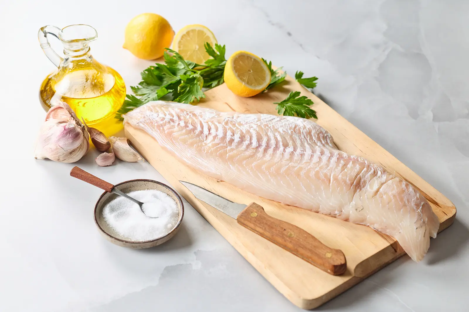 Fresh haddock fillets