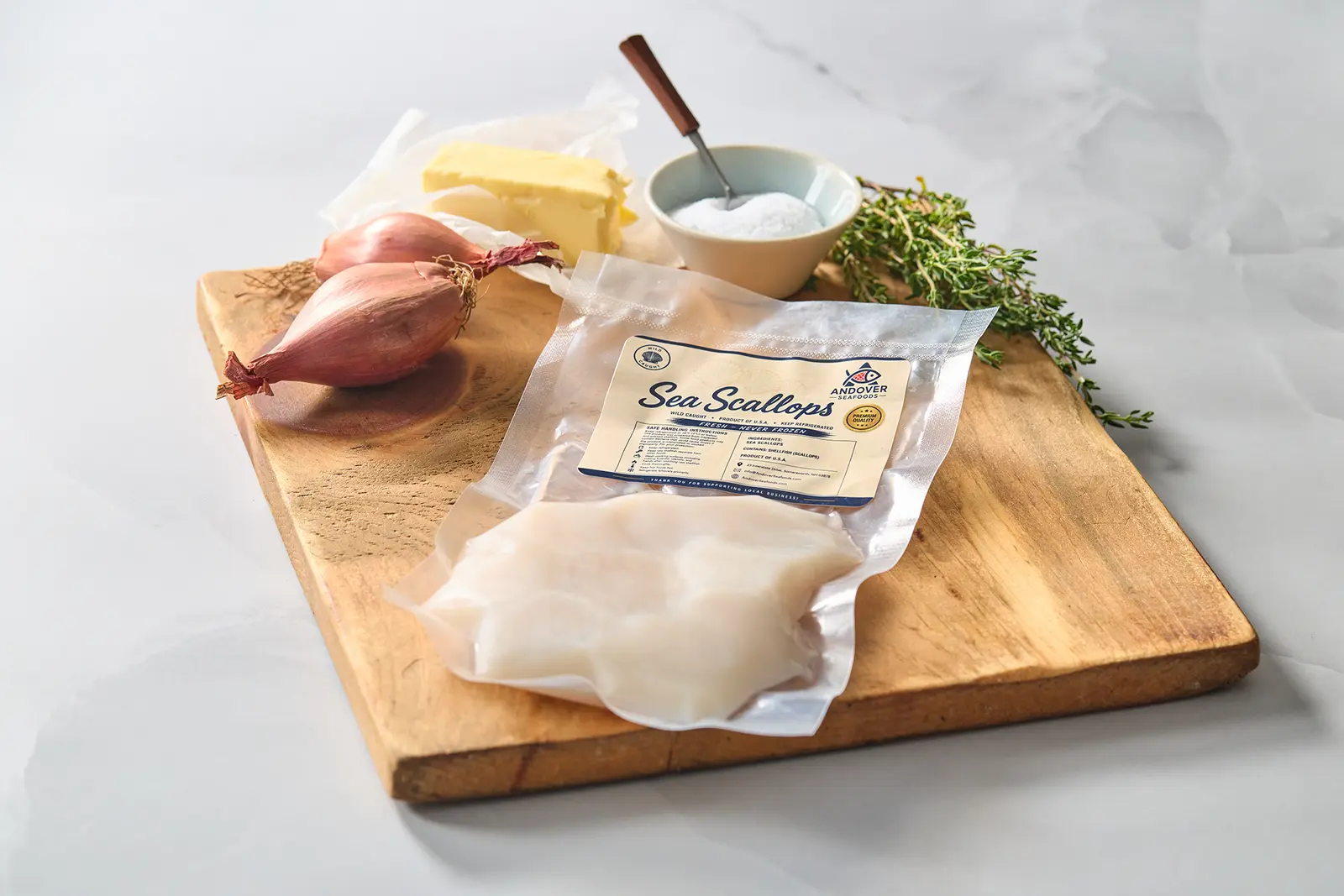 Fresh sea scallops